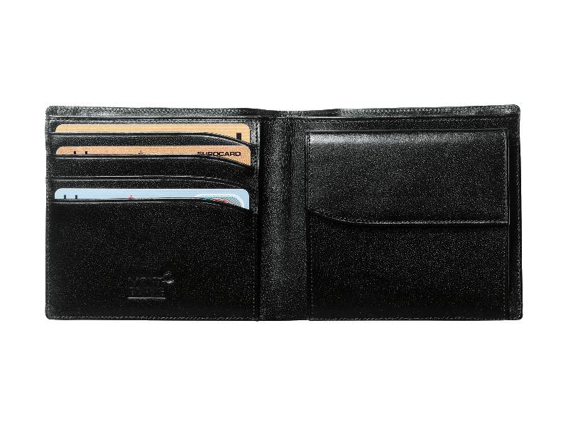 WALLET 4CC WITH COIN CASE BLACK MEISTERSTUCK MONTBLANC 7164